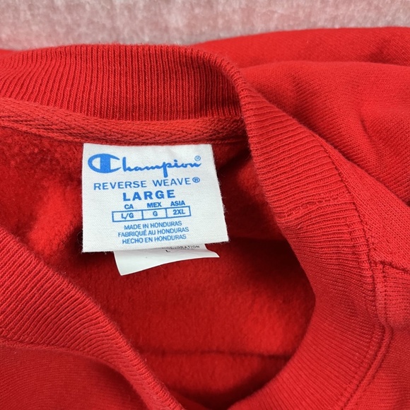 VTG Champion Reverse Weave Camp Chen-A-Wanda 18465 Red Sweatshirt Large - Picture 7 of 10